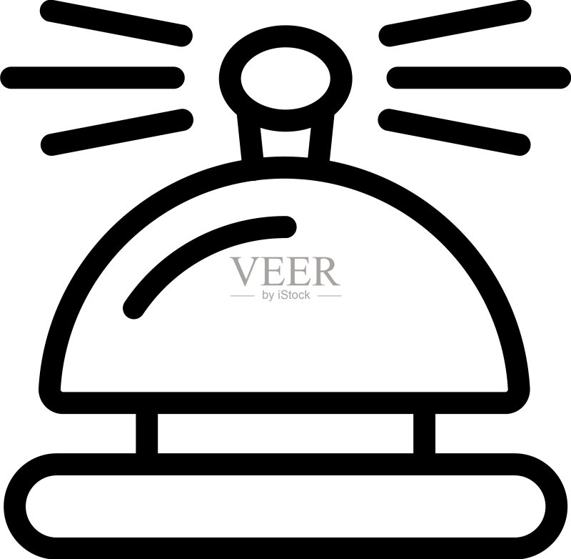 宠物餐厅铃铛图标动物轮廓图标素材