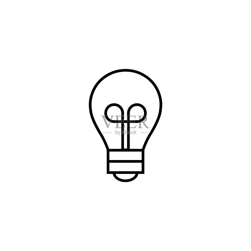 灯泡线条图标,创意Logo矢量图图标素材