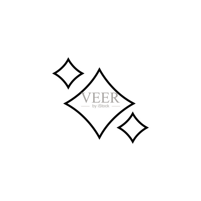 闪耀图标:干净的星星图标素材