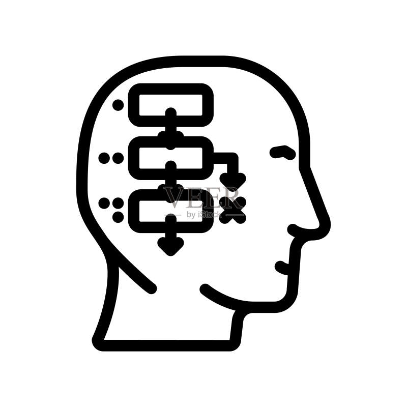 逻辑数学科学教育线性图标矢量图图标素材