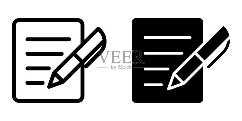 钢笔图标矢量图图标素材