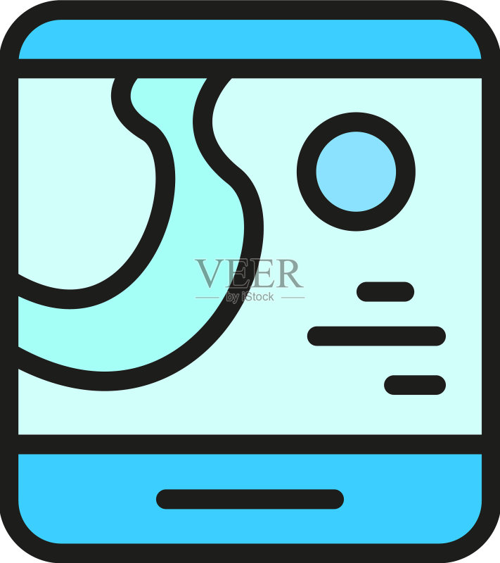 可穿戴追踪器图标扁平图标素材