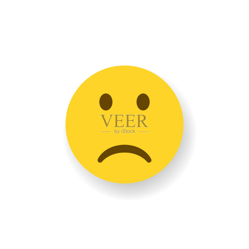 Emoticon平面设计投阴影效果图标素材