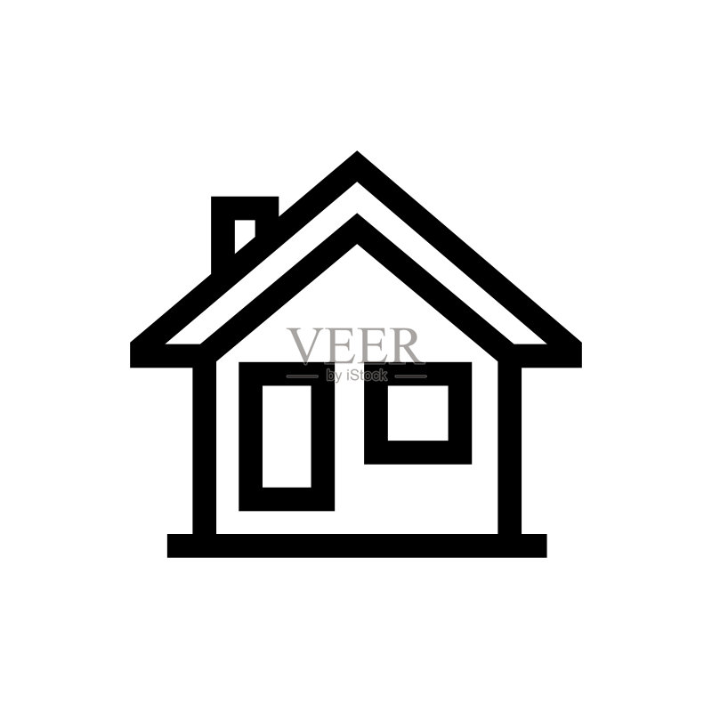 房屋线条图标设计图标素材