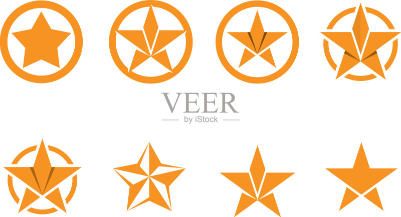 星星标志和符号图标模板图标素材