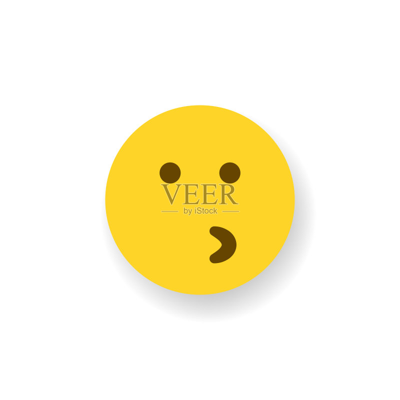 Emoticon平面设计投阴影效果图标素材