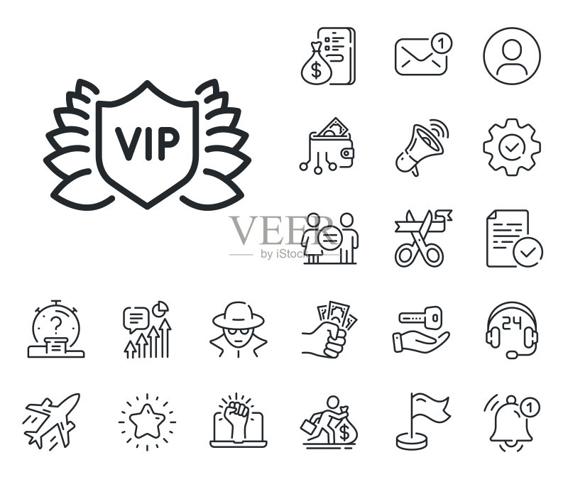 VIP安全线图标重要人物图标素材