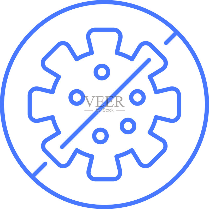 抗菌线条图标图标素材