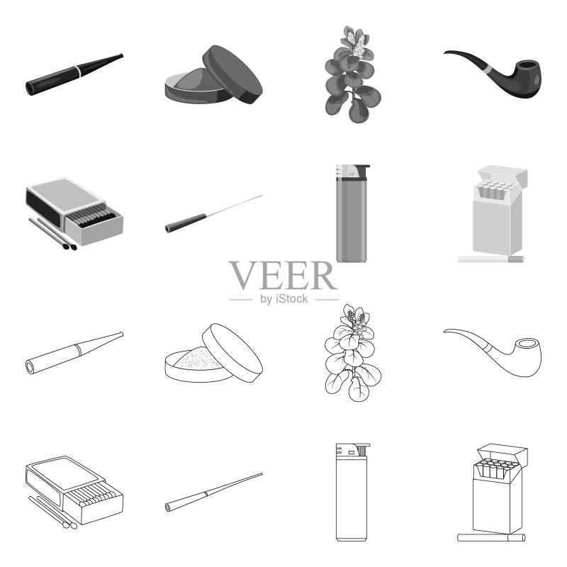 拒绝标志组合图标素材