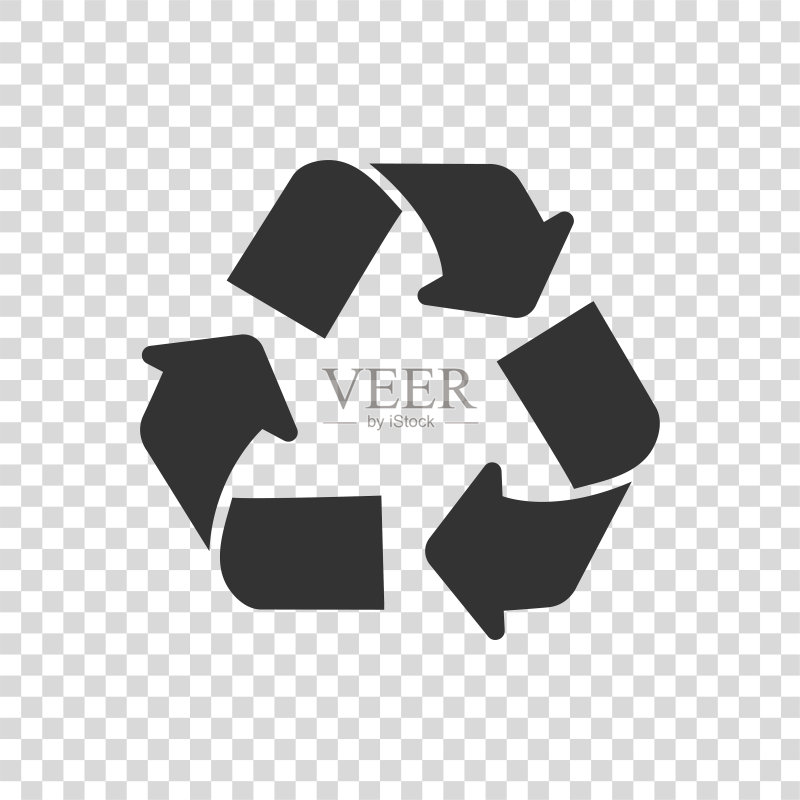 透明背景上的回收和生态图标图标素材