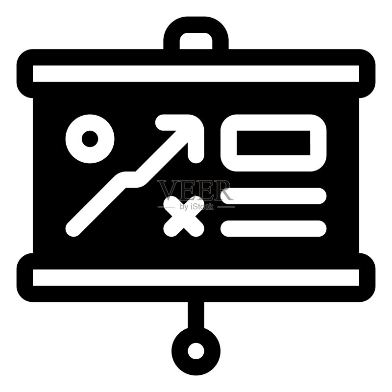 战略图标:数字营销概念轮廓图标图标素材