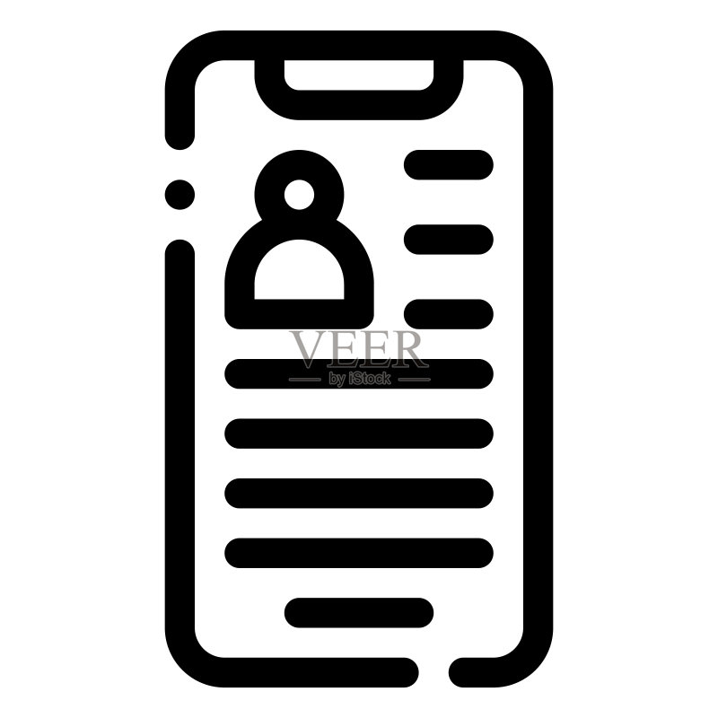 用户图标。数字营销概念。轮廓图标图标素材