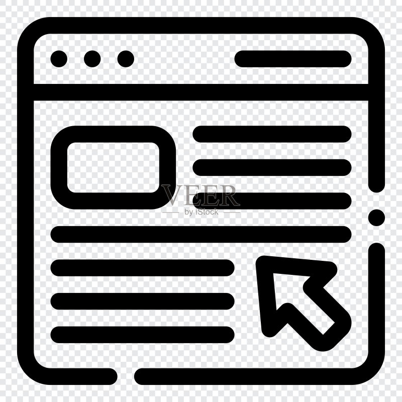广告图标。数字营销概念。轮廓图标图标素材