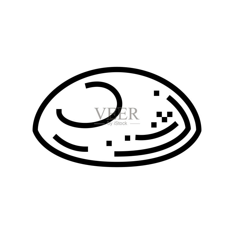 鸡蛋农场食物线条图标矢量图图标素材