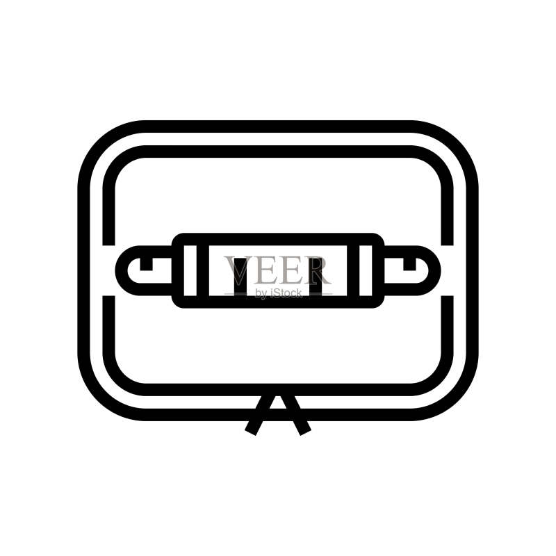 午餐盒袋健康线条图标矢量图图标素材