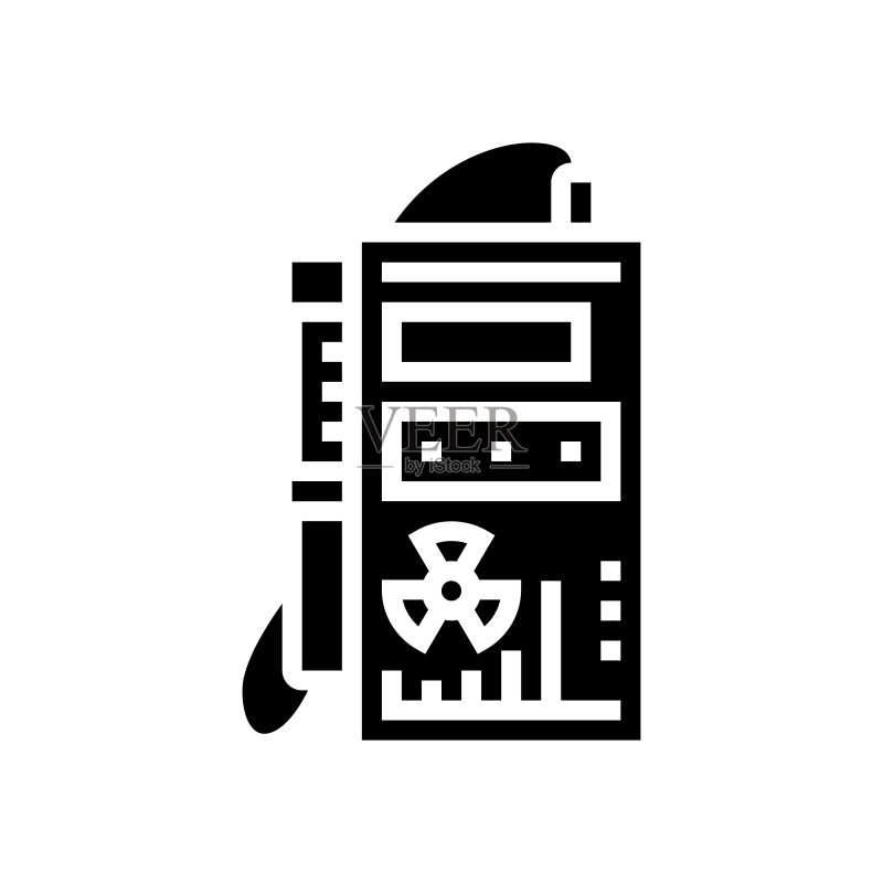 盖革计数器核能标志矢量图图标素材
