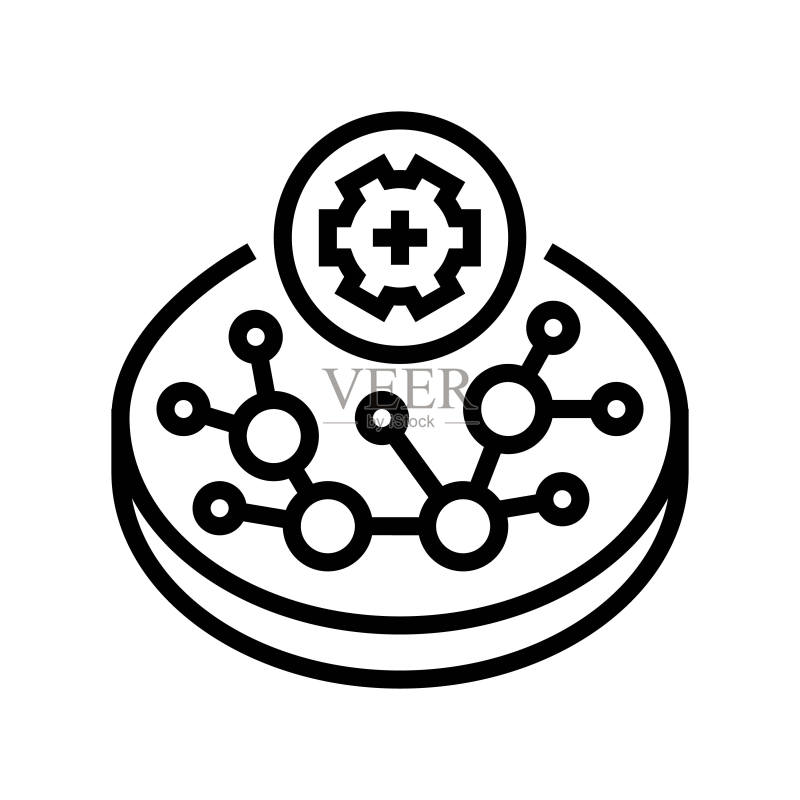 组织工程生物医学线性图标矢量图图标素材