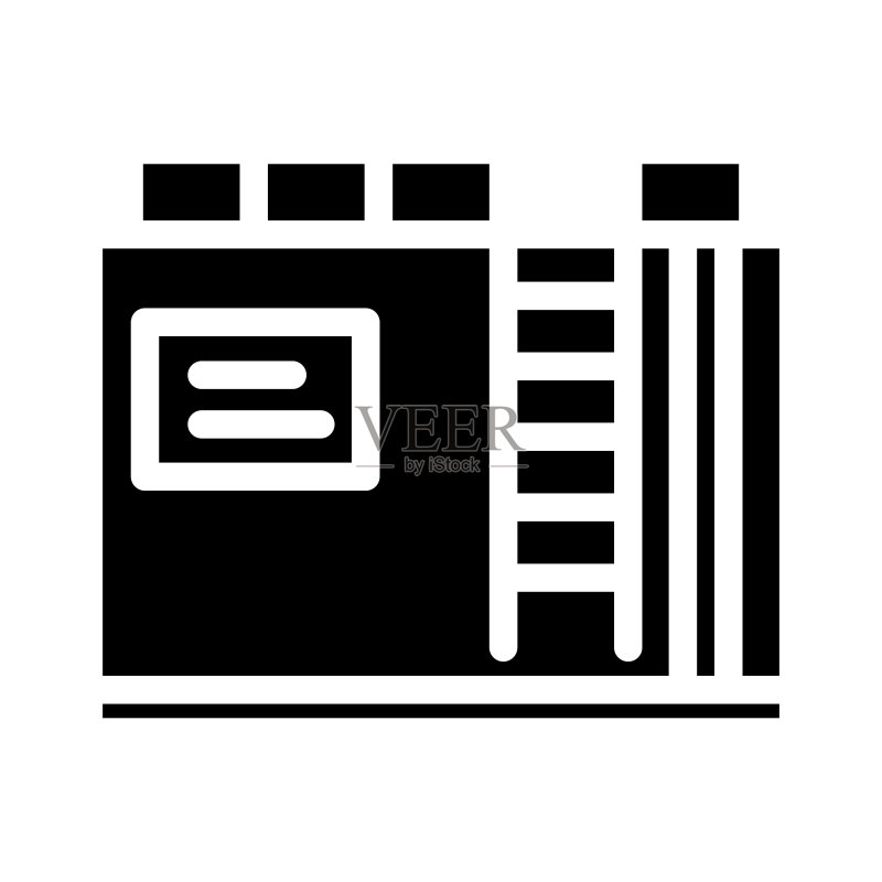 石油工程师原油罐车字形图标矢量图图标素材