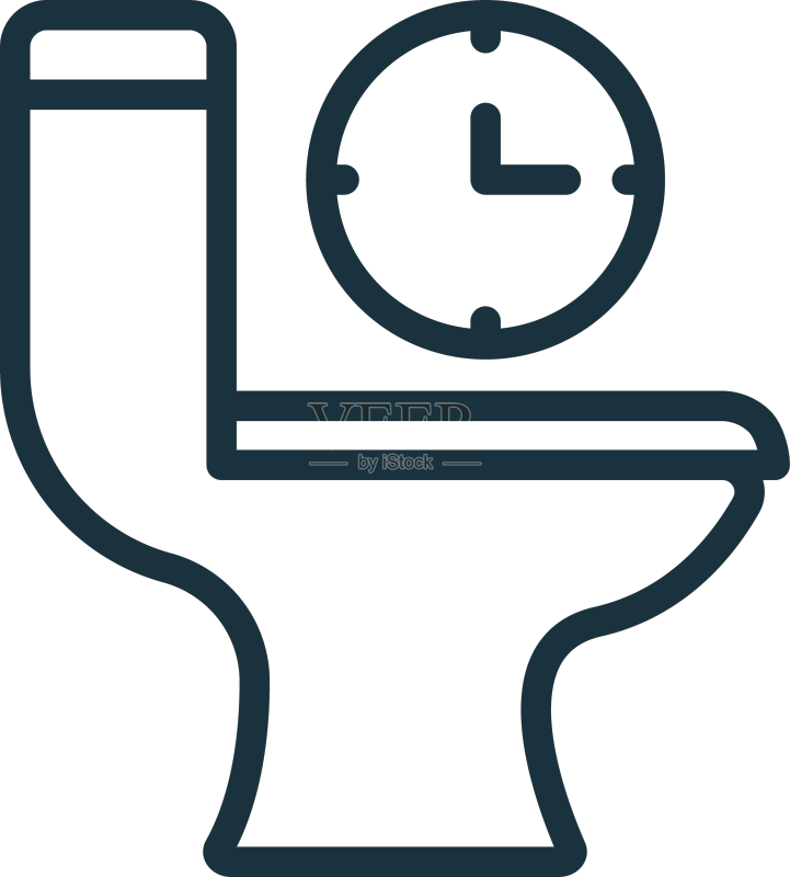 带卫生间的卫生间时间表线条图标图标素材