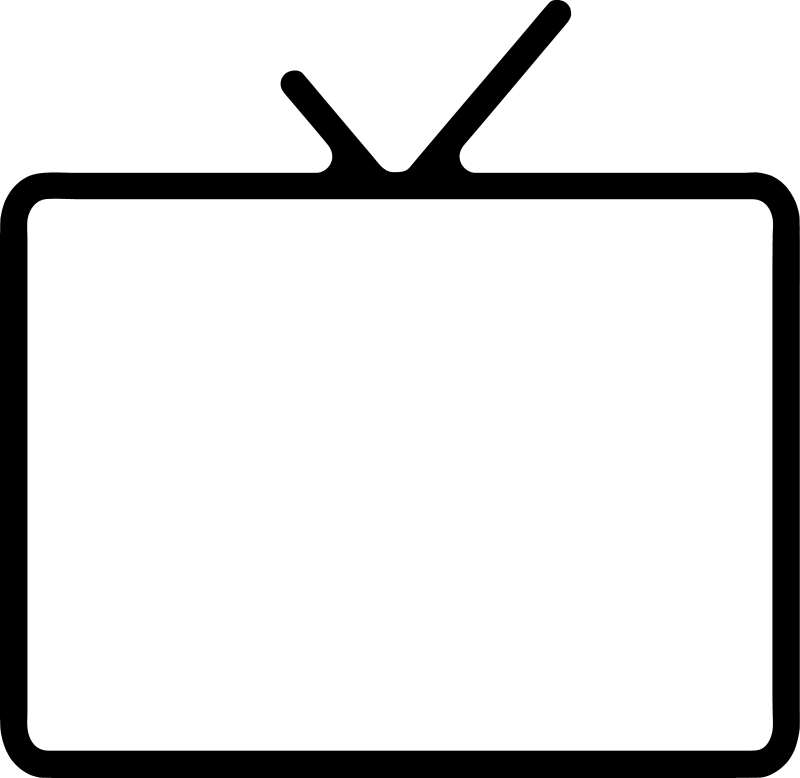 电视细线图标手绘细线图标素材