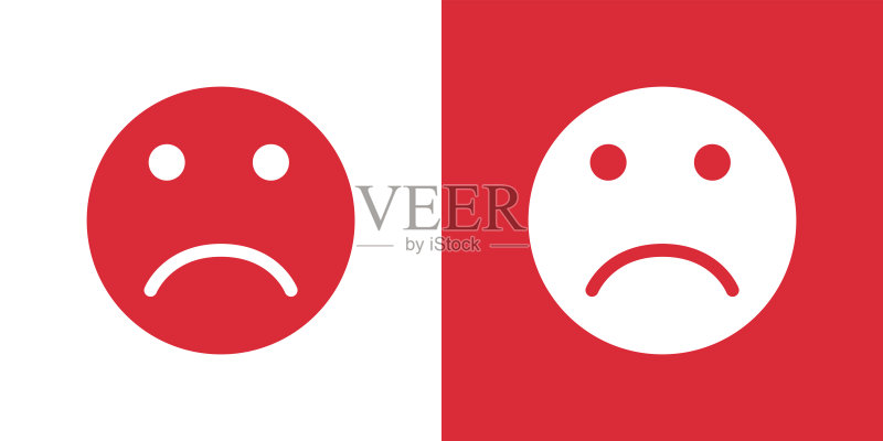 悲伤表情符号图标素材