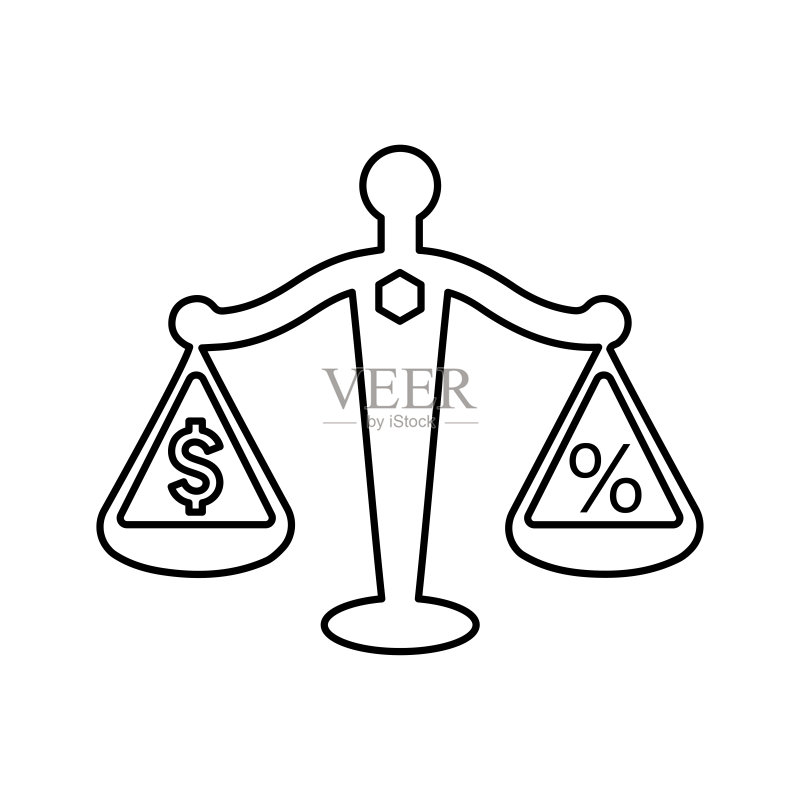 税务法律图标.线条轮廓设计图标素材