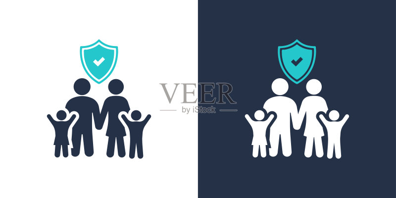家庭保护图标。用于网站设计、logo、APP、模板、UI等图标素材