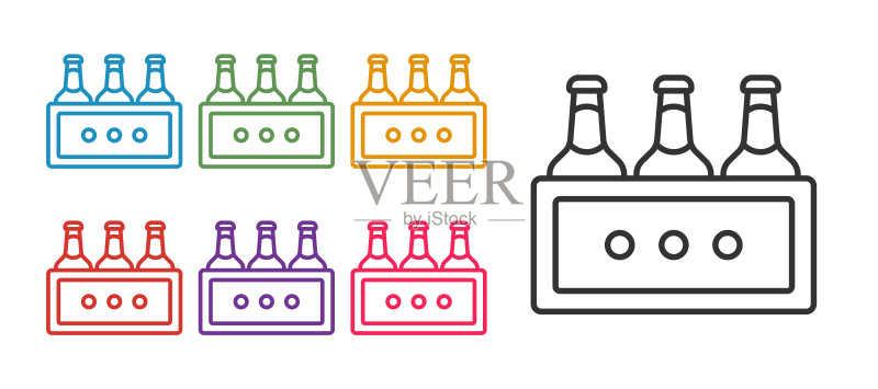 啤酒瓶包装图标矢量素材图标素材