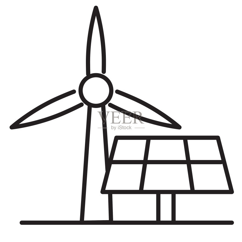 现代农场和农业可持续图标概念细线风格 - 可编辑笔触图标素材