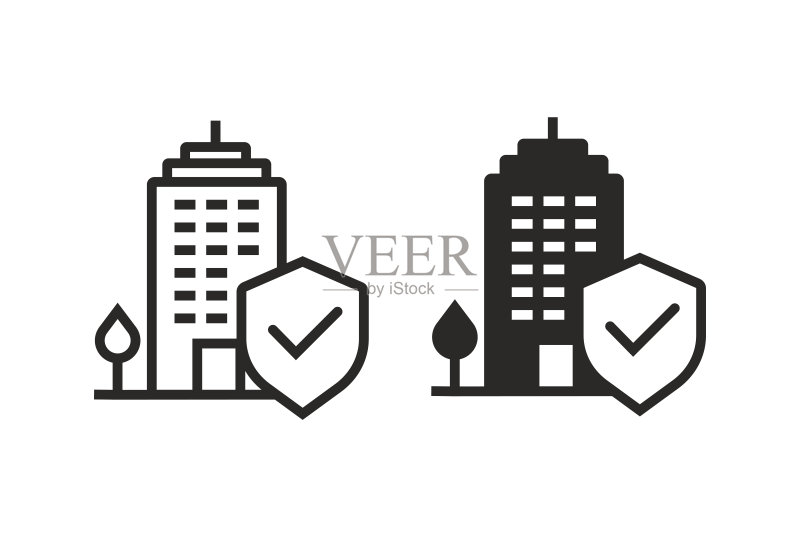 建筑物保护图标图标素材