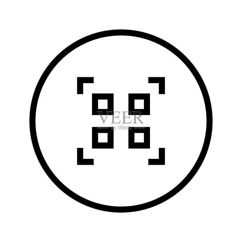圆形扫描图标矢量图标素材