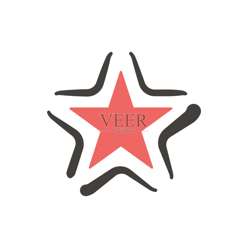 星星形状设计图标图标素材