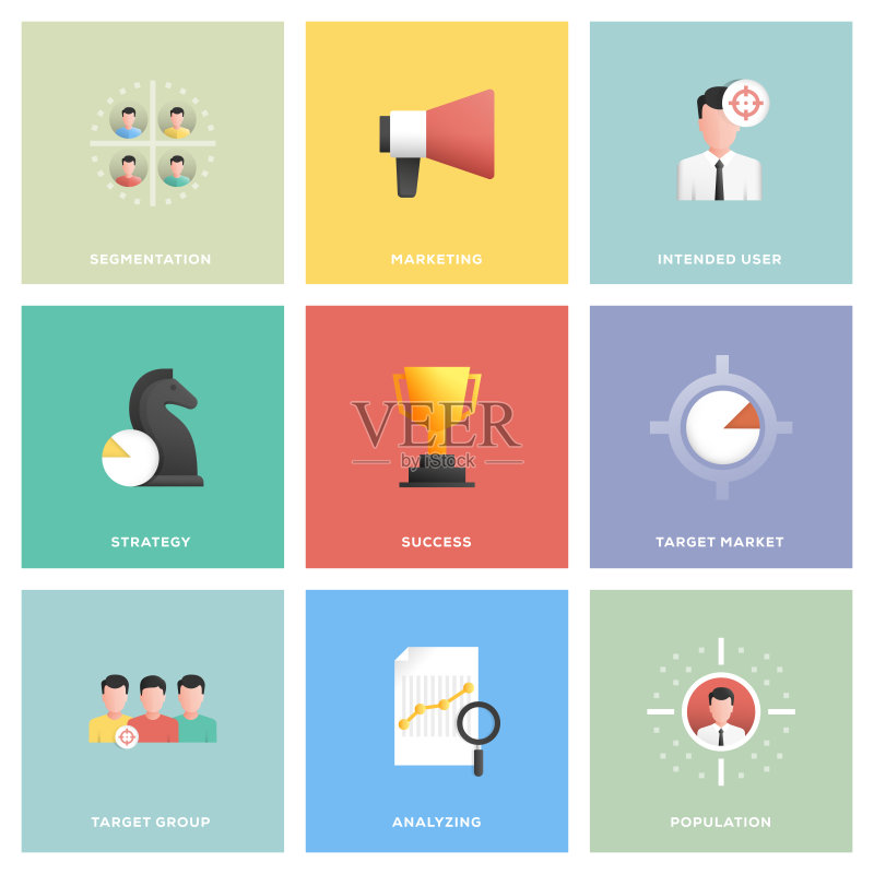 目标受众图标组图标素材