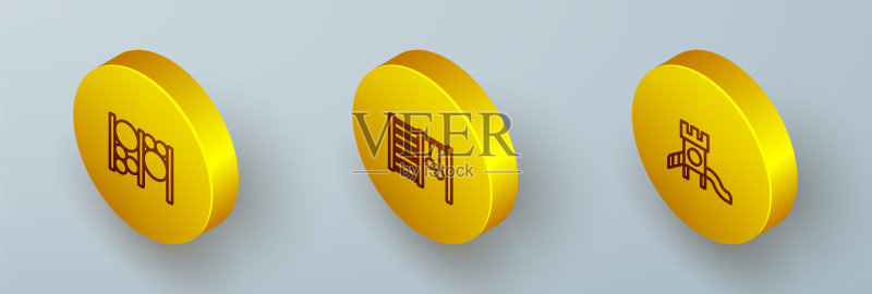 2.5D等距操场攀爬设备墙面滑梯图标矢量素材图标素材