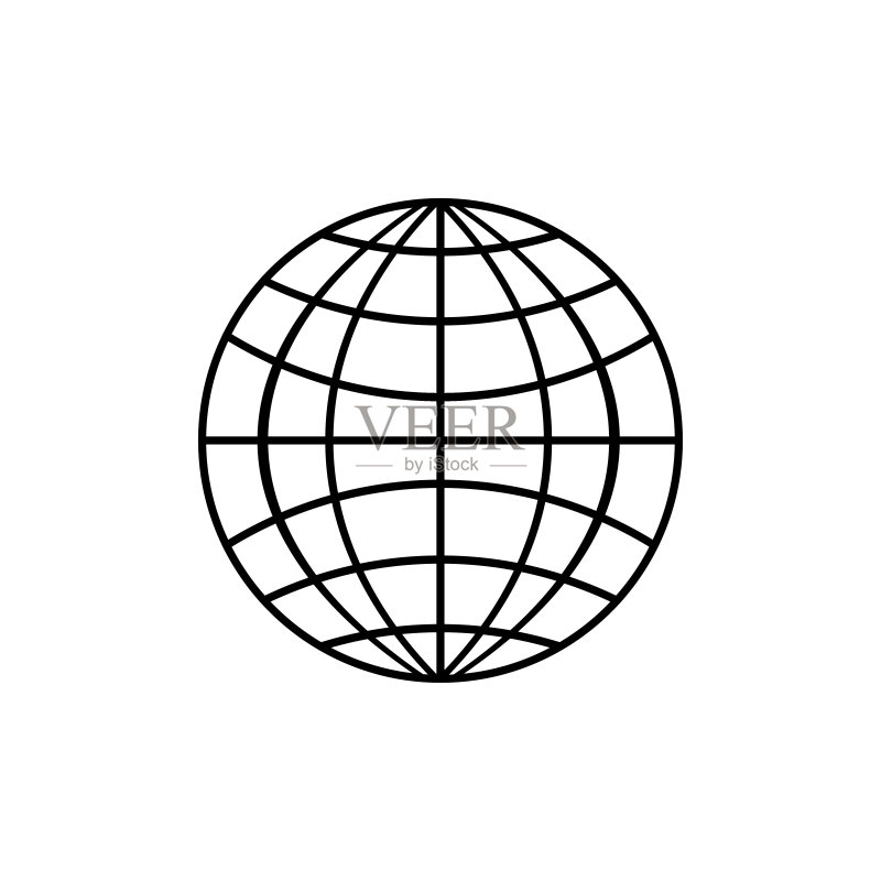 地球图标设计模板矢量隔离剪贴画图标素材