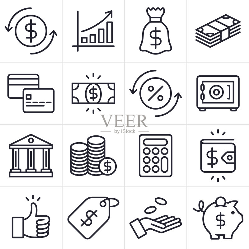 金融银行符号图标图标素材