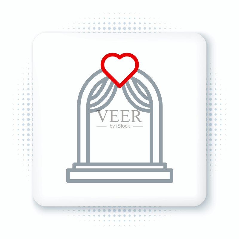 线性婚礼拱门图标图标素材
