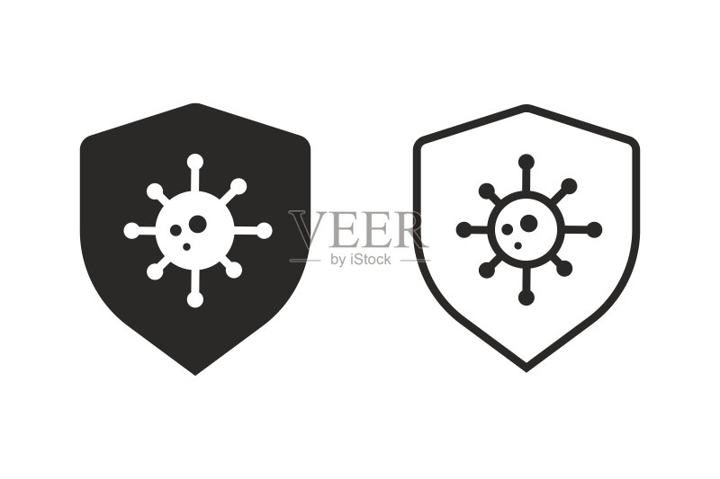 细菌防护图标图标素材