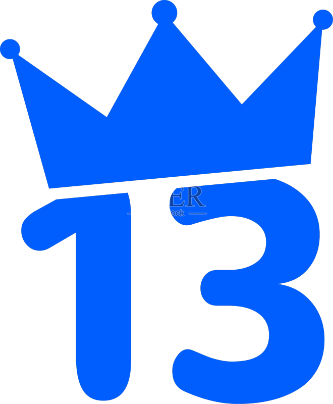 13岁生日庆祝背景图标素材