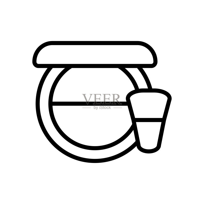 白色背景中的腮红图标矢量设计模板图标素材