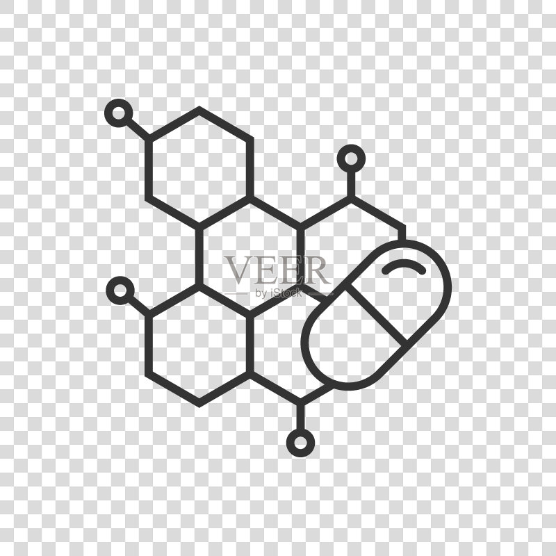 扁平风格的维生素药丸图标,胶囊矢量图,抗生素标志商业概念图标素材