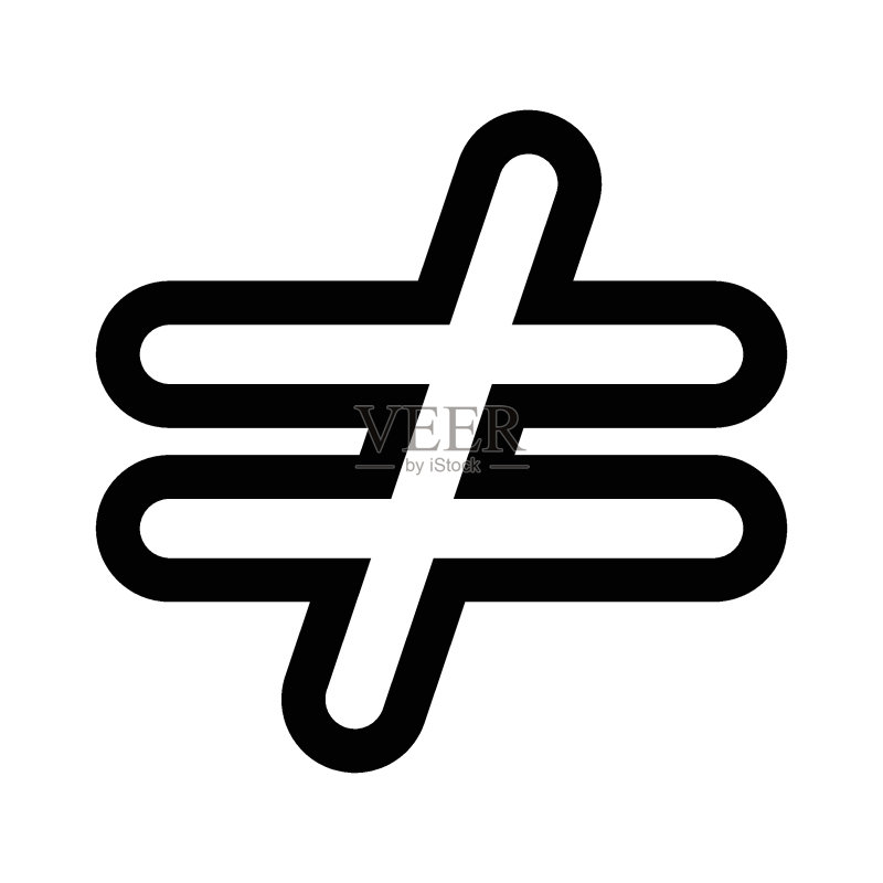 不等号图标矢量图图标素材