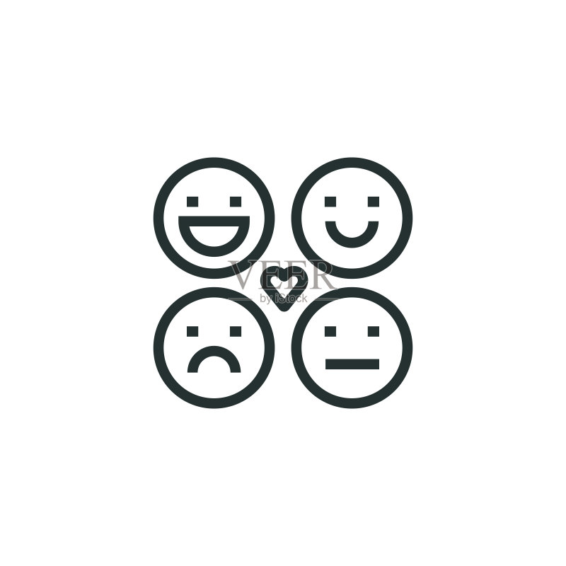 表情符号线性图标图标素材