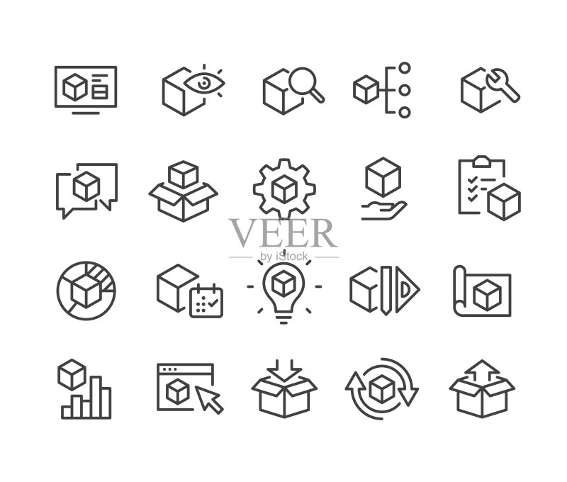 产品图标 - 经典线性系列图标素材