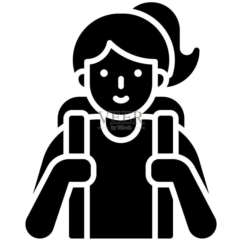 女学生头像,教育相关图标素材