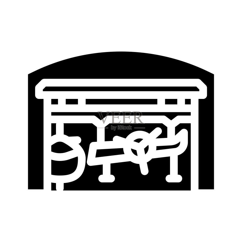 航空航天制造航空工程师字形图标矢量图图标素材