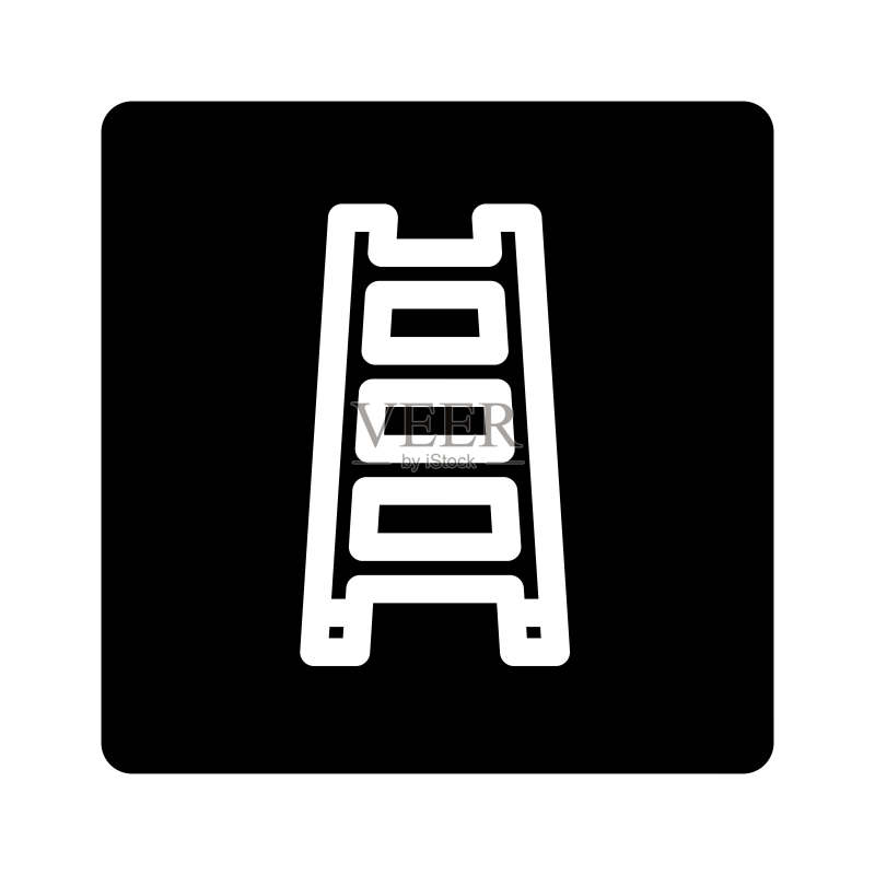 消防梯紧急标志矢量图图标素材