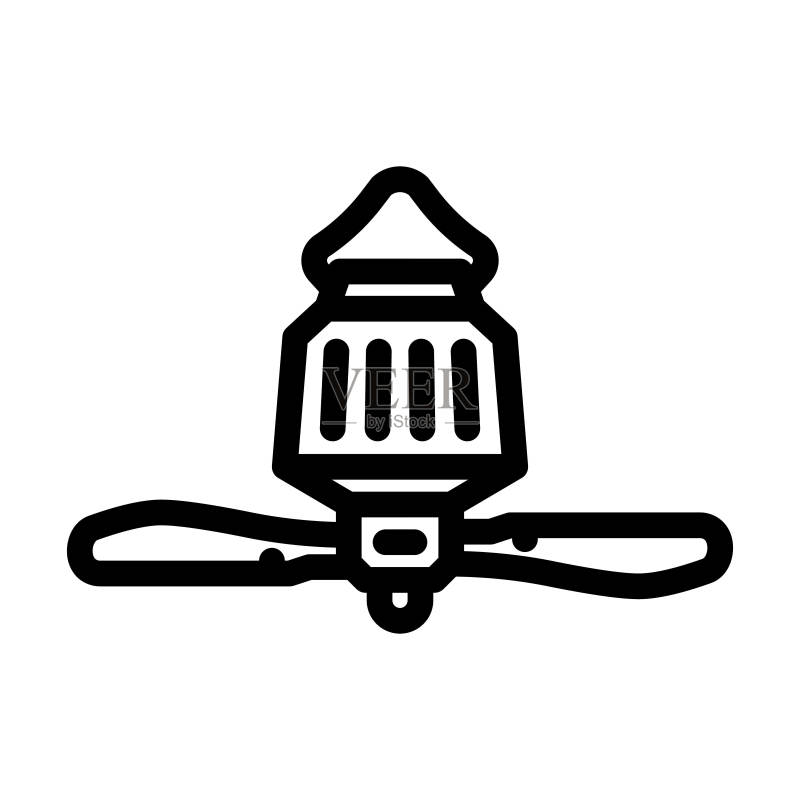 豪华露营帐篷风扇图标图标素材