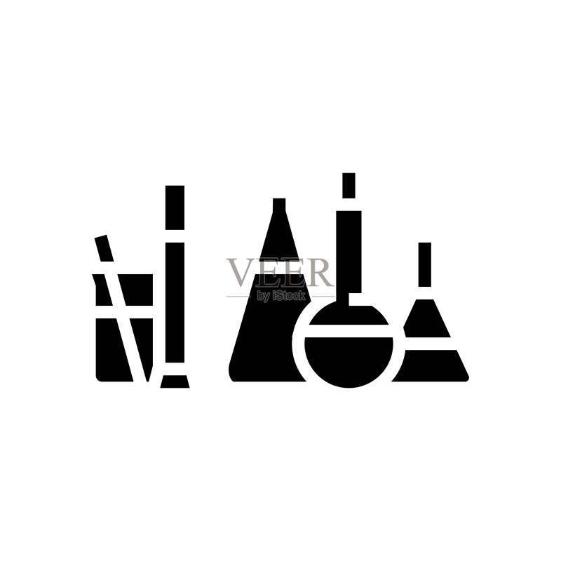 化学物质工程师字形图标矢量插图图标素材