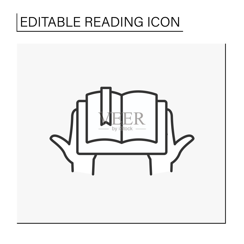 书本线性图标图标素材